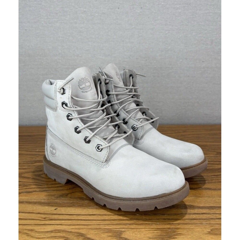 Timberland Linden Woods Gray Waterproof Boots Womens Size 8.5 Insulated A2G5E